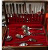Image 1 : MIXED SILVERWARE IN WOODEN BOX