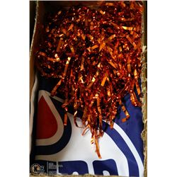 EDMONTON OILERS 2FTX3FT FLAG AND ORANGE POM POM