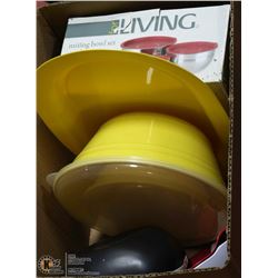 FLAT WITH NEW SS MIXING BOWL SET W/LIDS,