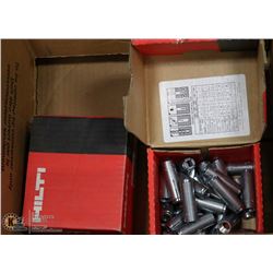 2 BOXES OF 50 PCS EACH OF HILTI HDI 1/2” ANCHORS