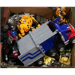 FLAT OF TRANSFORMER TOYS & ACTION FIGURES