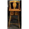 Image 1 : ANTIQUE WOODEN HIGH CHAIR