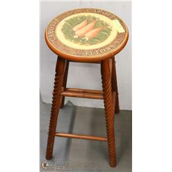 SOLID WOOD CARROT BAR STOOL