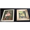 Image 1 : LOT OF 2 FRAMED FLOWER PRINTS