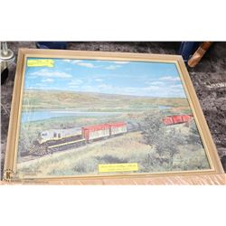 PEACE RIVER RAILROAD PICTURE FRAMED