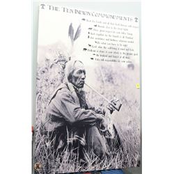 THE TEN INDIAN COMMANDMENTS CANVAS