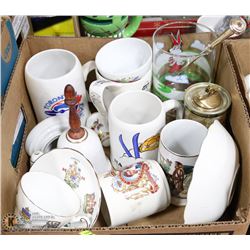 FLAT OF COLLECTIBLES INCL.BLUEJAYS MUG, ENGLAND