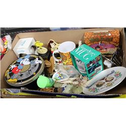 FLAT OF COLLECTIBLES INCL. MICKEY MOUSE COOKIE TIN