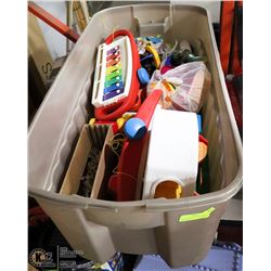 LARGE TOTE OF KIDS TOYS INCL FISHER PRICE,
