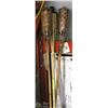 Image 1 : LOT OF 3 OUTDOOR BAMBOO OIL TORCHES