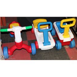 LOT OF 3 TODDLER RIDE ALONGS