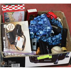 FLAT OF ESTATE ITEMS INCL BLOOD PRESSURE MONITOR,