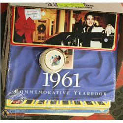 FLAT OF ASST CALENDERS, ELVIS RECORDS, AND MORE