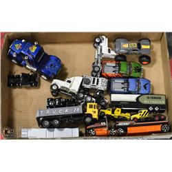 FLAT WITH MATCHBOX, HOTWHEELS  TRUCKS