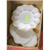 Image 1 : MILK GLASS COLLECTIBLES INCL DEVILLED EGG DISH