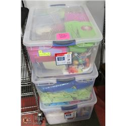 3 TUBS OF ACTIVITY ITEMS