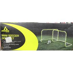 BRAVA MINI SOCCER GOAL SET ,SOCCER BALL,TWO GOALS