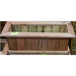 WOODEN 11.5"X27"X10" PLANTER