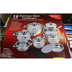 16-PIECE STAINLESS STEEL COOKWARE