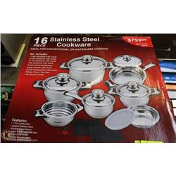16-PIECE STAINLESS STEEL COOKWARE