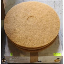 LOT OF 5, 19" TAN ERASER BURNISH PADS
