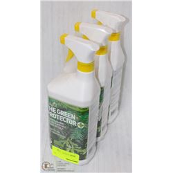 LOT OF 3 BOTTLES OF GREEN PROTECTOR ON CHOICE