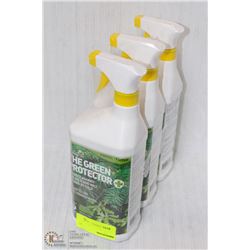 LOT OF 3 BOTTLES OF GREEN PROTECTOR ON CHOICE