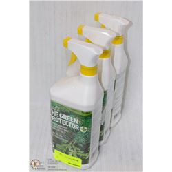 LOT OF 3 BOTTLES OF GREEN PROTECTOR ON CHOICE