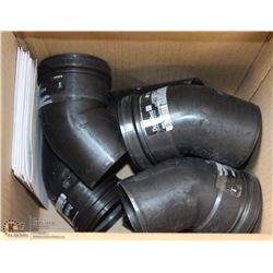 BOX OF 3" 45 DEGREE PVC ELBOW DURAVENT PARTS
