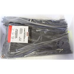 BAG OF 500 13 3/4" NYLON CABLE TIES (BLACK)