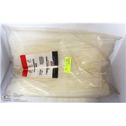 BAG OF 1000 14 5/8"  WHITE CABLE TIES