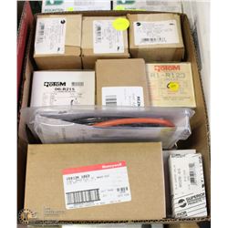 BOX OF ASSORTED VALVES, MOTOR AND SEATS