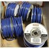 Image 1 : BOX WITH 7 -100FT ROLLS OF BLUE HEAVY DUTY WIRE