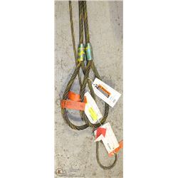 LOT OF 3 LIFTALL CABLE ROPE SLINGS