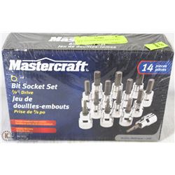 NEW MASTERCRAFT 14 PC 3/8" DRIVE METRIC  BIT SOCKET