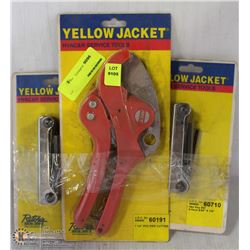 LOT WITH YELLOW JACKET HVAC NR PIPE CUTTER AND 2