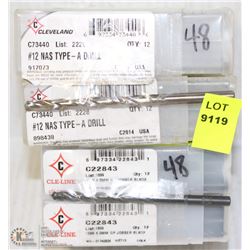 BUNDLE OF ASSORTED SIZE DRILL BITS