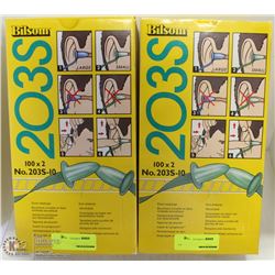 2 CASES WITH 100 PAIRS OF BILSOM 203S EAR PLUGS