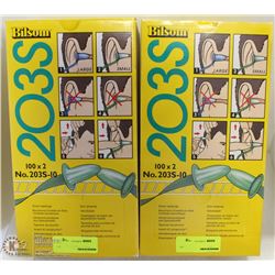 2 CASES WITH 100 PAIRS OF BILSOM 203S EAR PLUGS