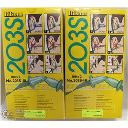 2 CASES WITH 100 PAIRS OF BILSOM 203S EAR PLUGS