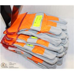 BUNDLE OF 6 SPLIT LEATHER WORK GLOVES ON CHOICE