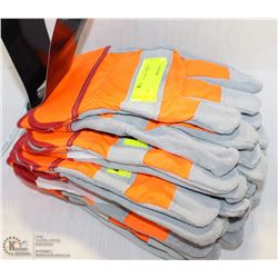 BUNDLE OF 6 SPLIT LEATHER WORK GLOVES ON CHOICE