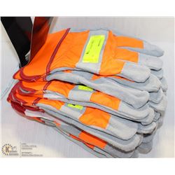 BUNDLE OF 6 SPLIT LEATHER WORK GLOVES ON CHOICE