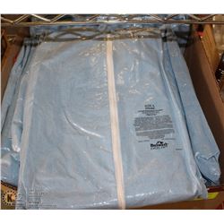 LARGE BOX OF SIZE LARGE DISPOSABLE COVERALLS