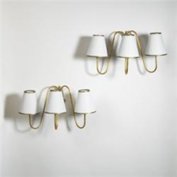 Jean Royere Jet d'eau sconces, pair