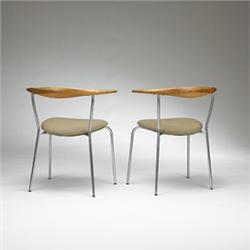 Hans Wegner armchairs, pair