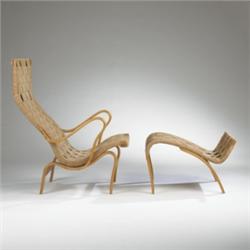 Bruno Mathsson Pernilla lounge and ottoman