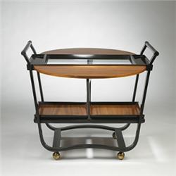 Edward Wormley Drop-leaf tea cart, model #44
