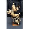 Image 1 : Natures Gallery By Danny Edwards Signed and numbered resin statue of two white  tail deer No. 168/25