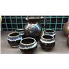 Image 1 : Signed Pottery Set Pitcher And 5 Cups